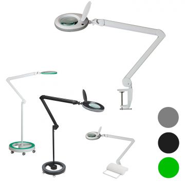 Lumeno Arbeitslupe mit Licht #7213/15/18 Lupenleuchte - Ø127mm - mit Gummischutz - vers. Vergrösserungen+