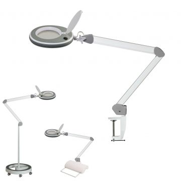 Lumeno Arbeitslupe mit Licht #8213/8215 Lupenleuchte - Ø127mm - mit Gummischutz - vers. Vergrösserungen+